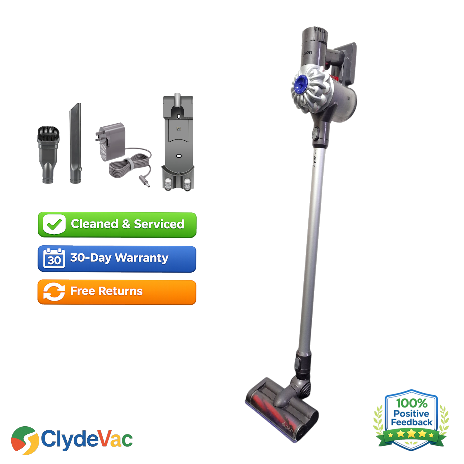 Refurbished Dyson V6 Animal Cordless Vacuum Cleaner New Battery & Filters